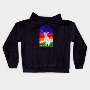 Stained Glass Style Bunny Kids Hoodie